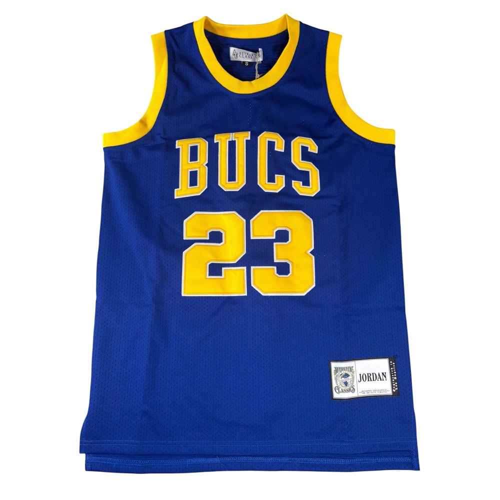 Authentic Classics Michael Jordan‎ Laney High School Bucs Jersey Blue Yellow S